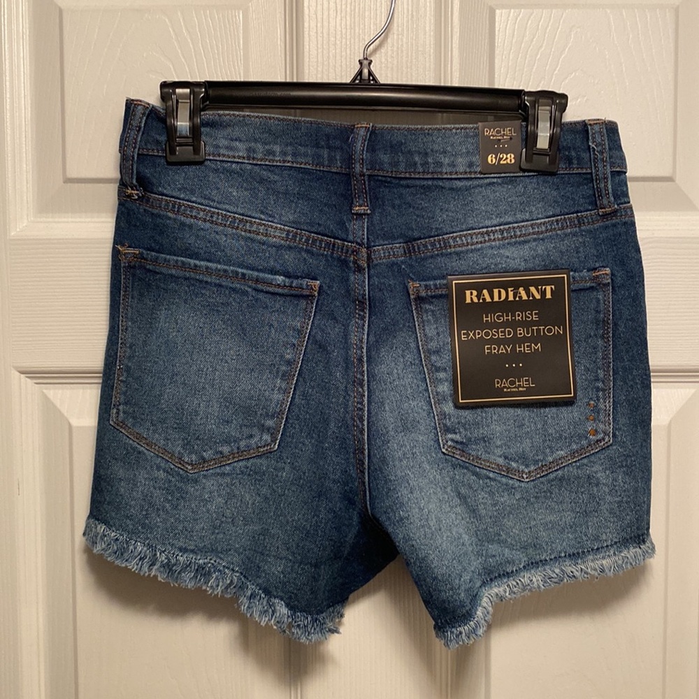 Rachel Roy High-Rise Fray Hem, Distressed Shorts…size 6/28 - Picture 2 of 7